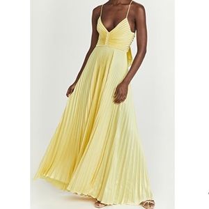 A.L.C. Aries Satin Pleated Dress